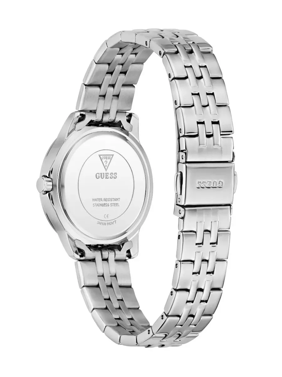 Женские наручные часы с браслетом из стали, 32 мм, модель Glitz GUESS — изображение 2 из 5, оттенок серебряный