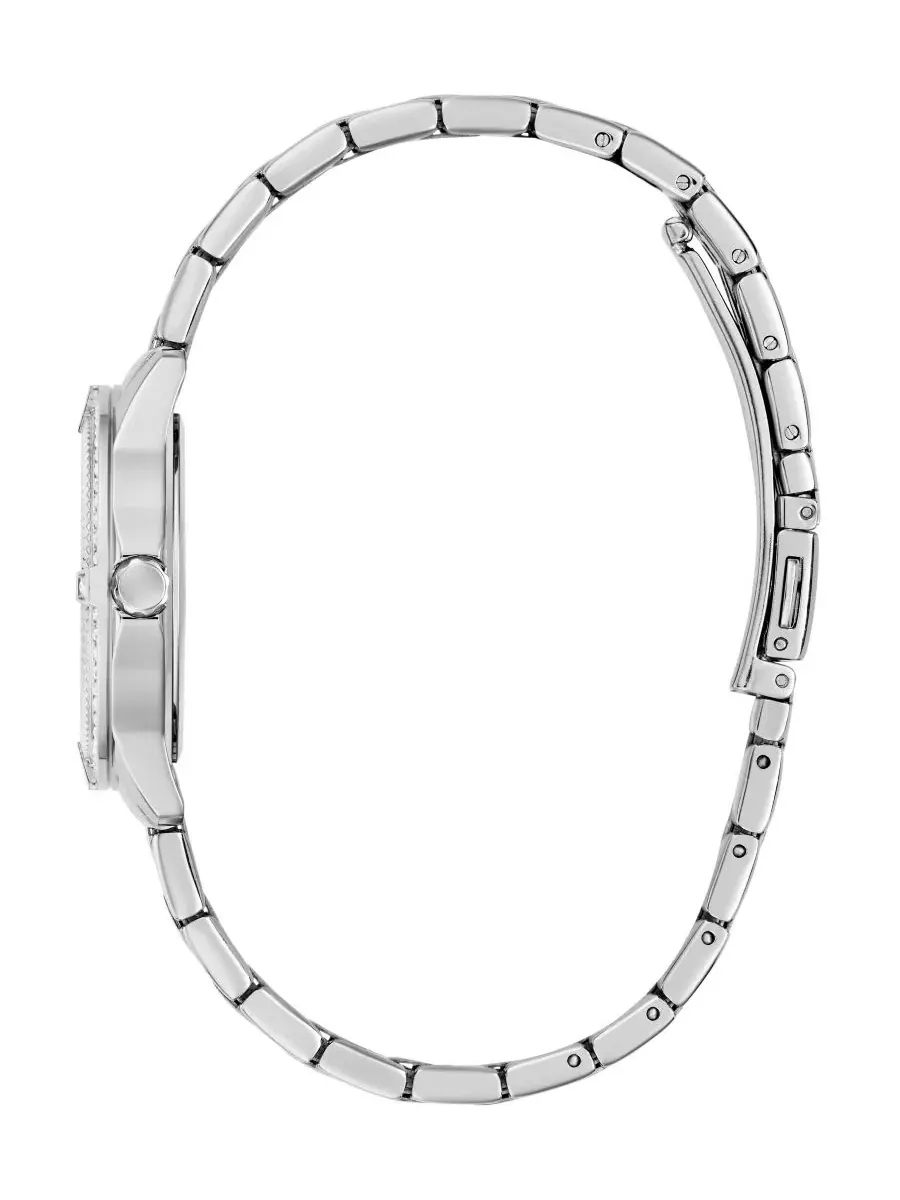 Женские наручные часы с браслетом из стали, 32 мм, модель Glitz GUESS — изображение 3 из 5, оттенок серебряный