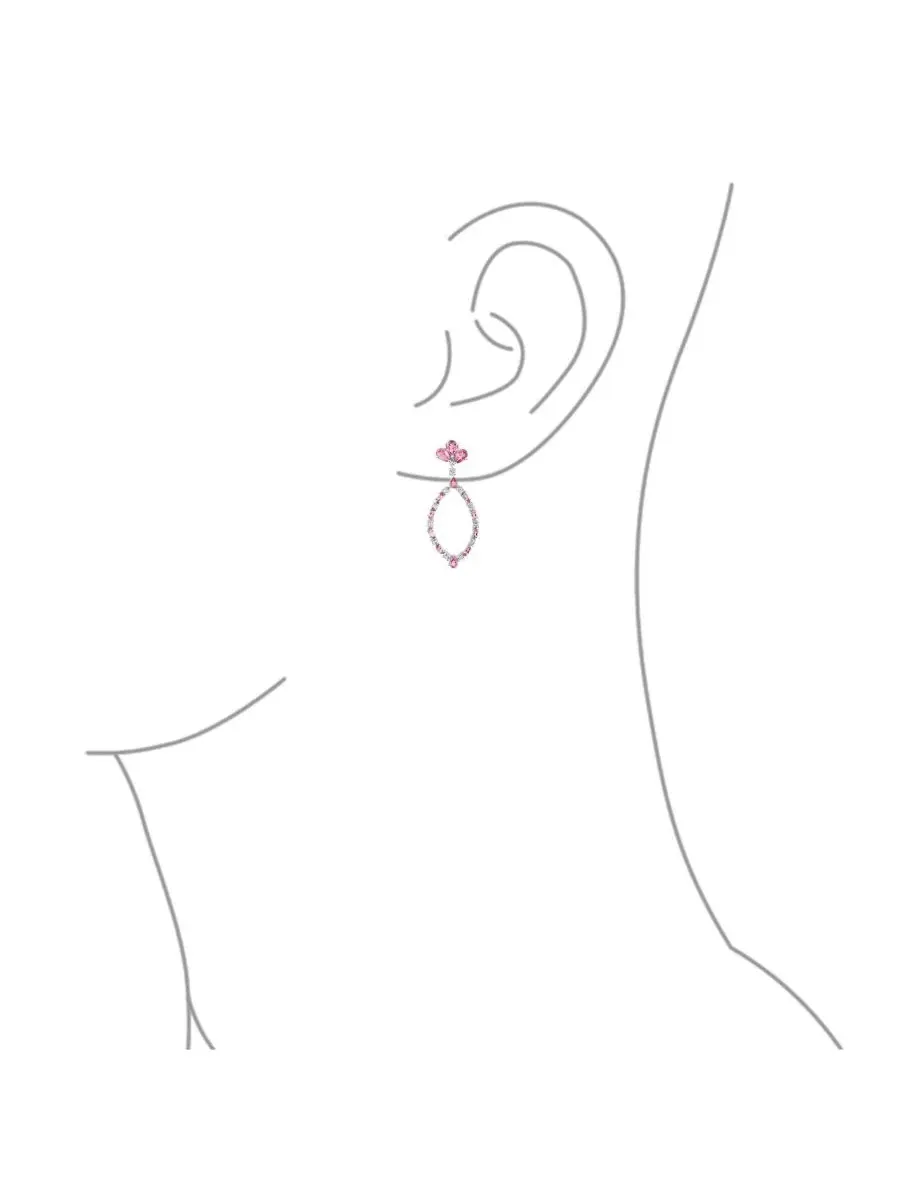 Серьги-люстры с подвесками в виде листьев, с танзанитом и турмалином Bling Jewelry — изображение 2 из 4