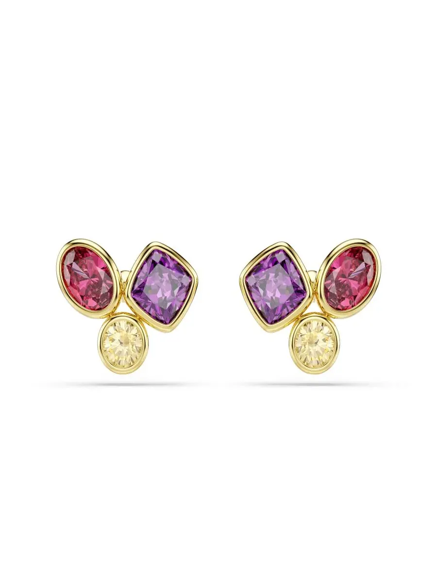 Серьги-пусеты с кристаллами Swarovski — изображение 1 из 6, оттенок мульти