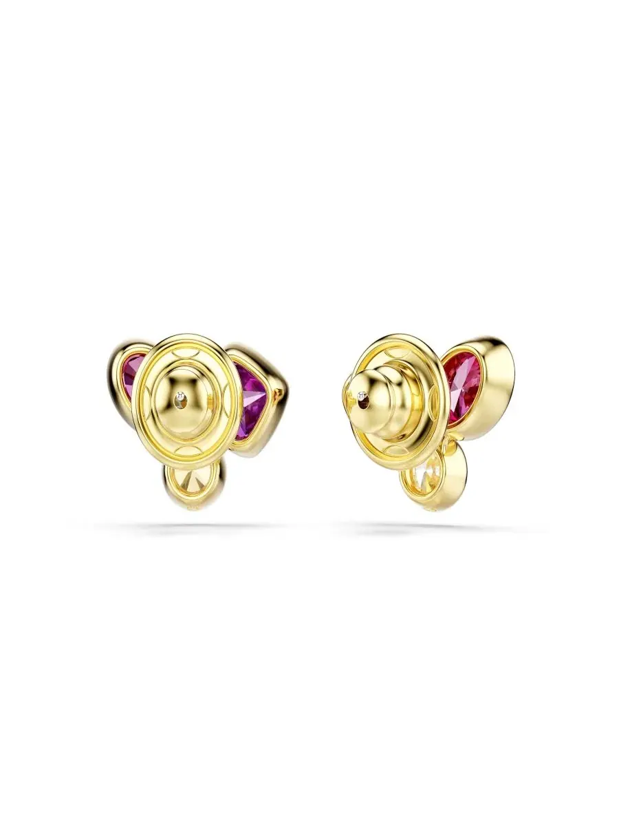 Серьги-пусеты с кристаллами Swarovski — изображение 4 из 6, оттенок мульти
