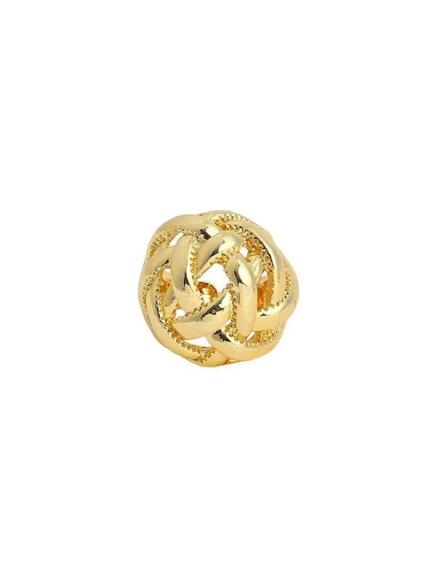 Кольцо-плетение с позолоченным покрытием California Gold The Basket Weave Statement Ring SOHI — изображение 1 из 8