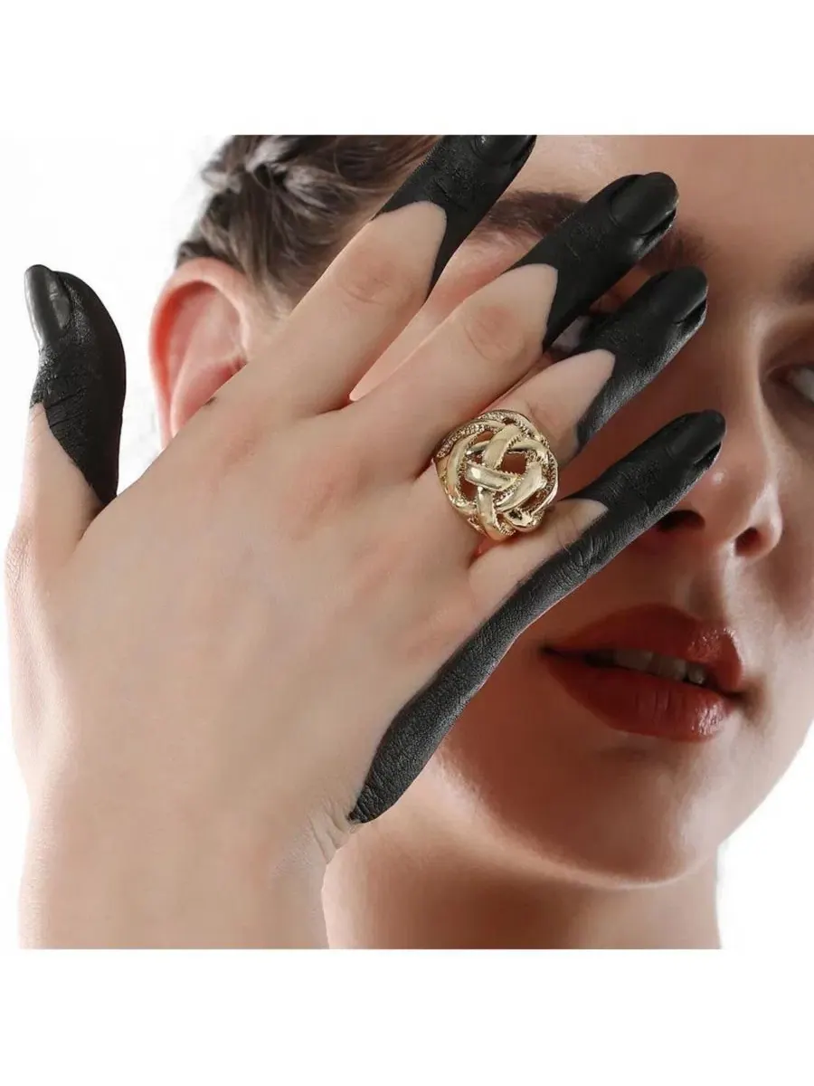 Кольцо-плетение с позолоченным покрытием California Gold The Basket Weave Statement Ring SOHI — изображение 3 из 8