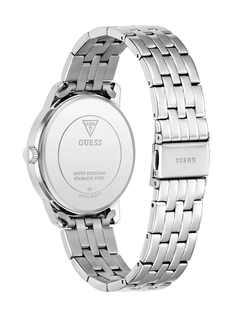 Мужские наручные часы GUESS, серебристые — изображение 2 из 5, оттенок серебряный