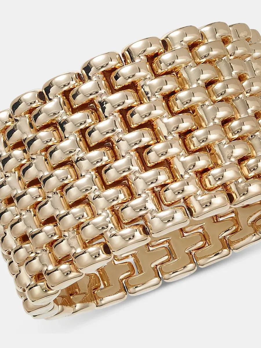 Браслет-манжета с металлическим плетением Woven Metal Bold Stretch Bracelet I.N.C. International — изображение 3 из 3