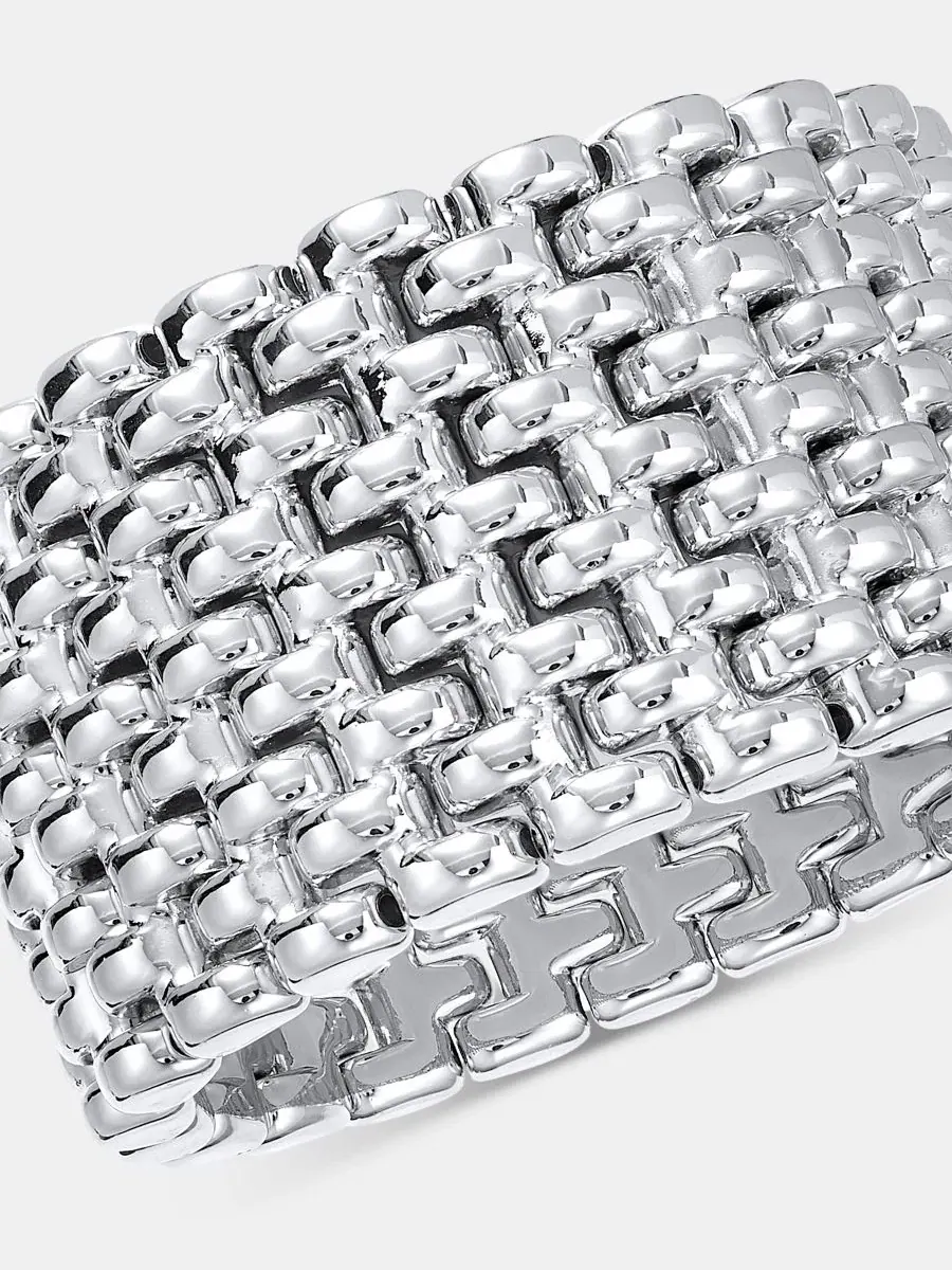 Браслет-манжета плетеный из металла, модель Woven Metal Bold Stretch I.N.C. International Concepts — изображение 2 из 3