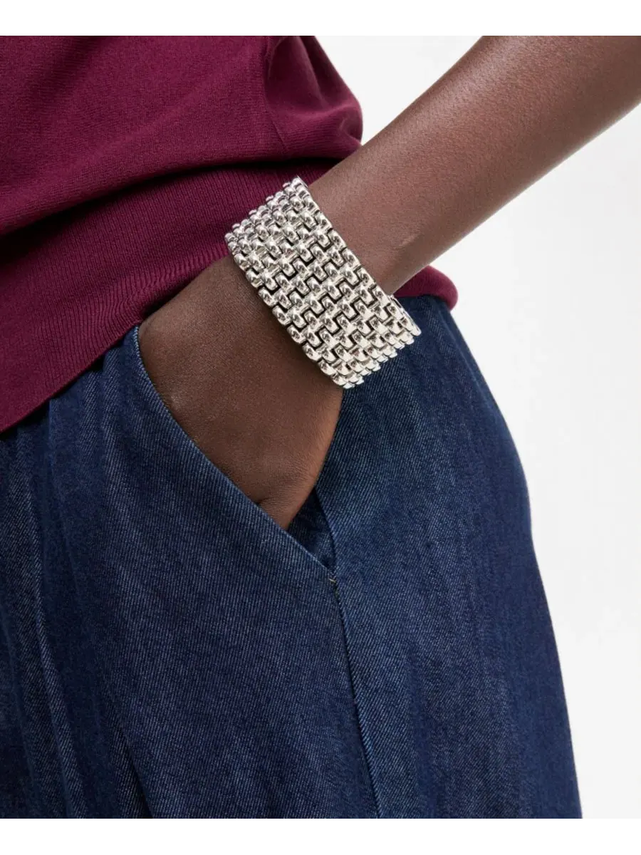 Браслет-манжета плетеный из металла, модель Woven Metal Bold Stretch I.N.C. International Concepts — изображение 3 из 3