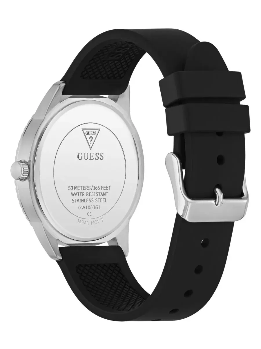 Мужские наручные часы GUESS, 40 мм — изображение 2 из 5, оттенок черный