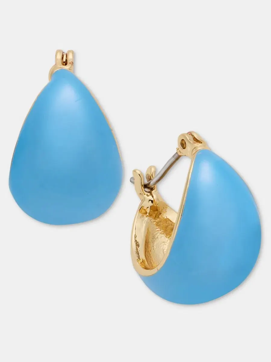 Серьги-кольца Small Color Hoop Earrings, 1.7 см On 34th — изображение 1 из 3, оттенок синий