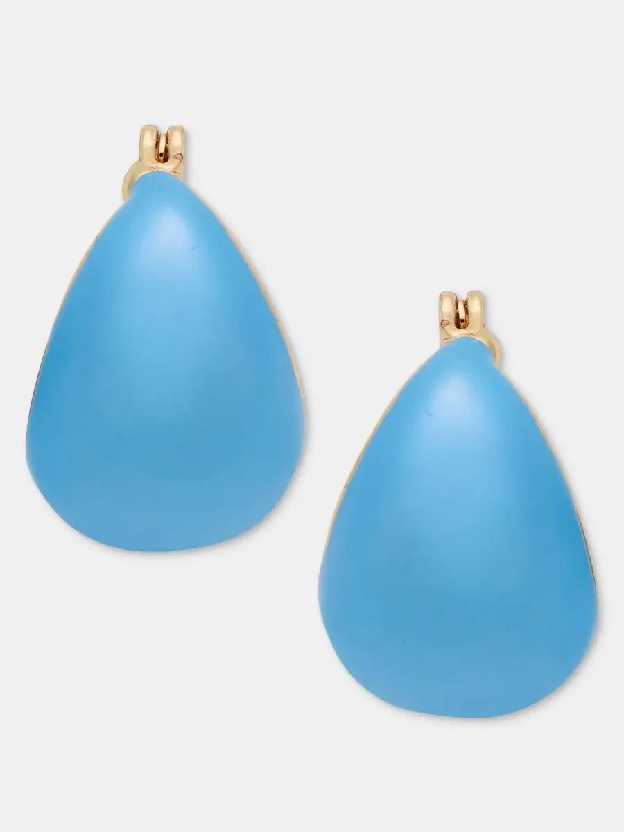 Серьги-кольца Small Color Hoop Earrings, 1.7 см On 34th — изображение 2 из 3, оттенок синий