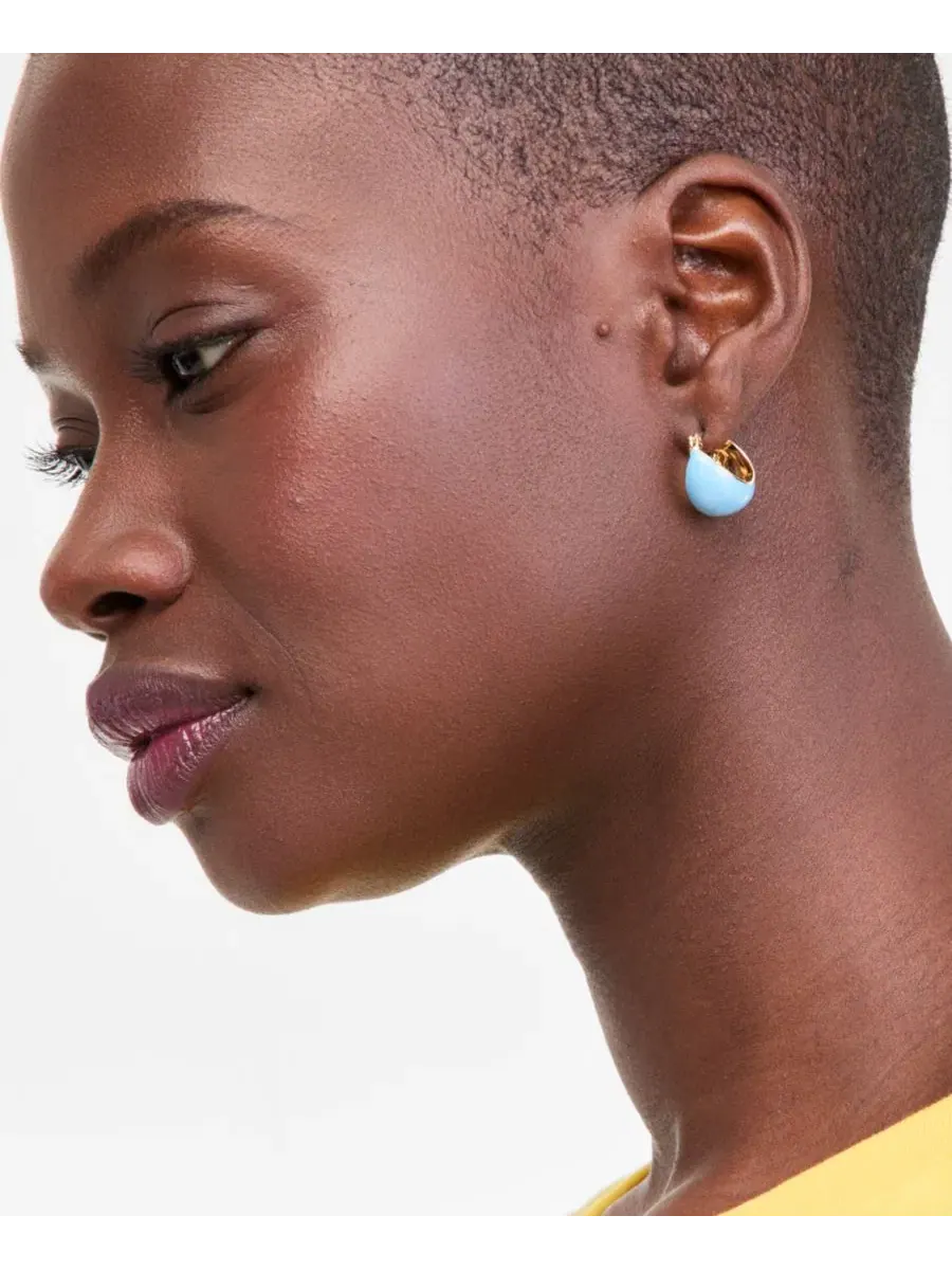 Серьги-кольца Small Color Hoop Earrings, 1.7 см On 34th — изображение 3 из 3, оттенок синий