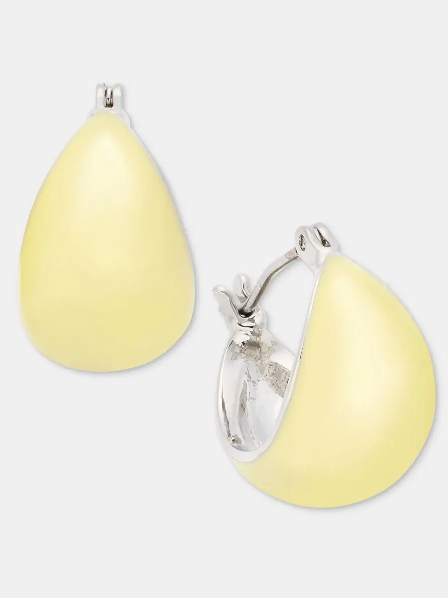 Серьги-кольца Small Color Hoop Earrings On 34th — изображение 1 из 3, оттенок желтый