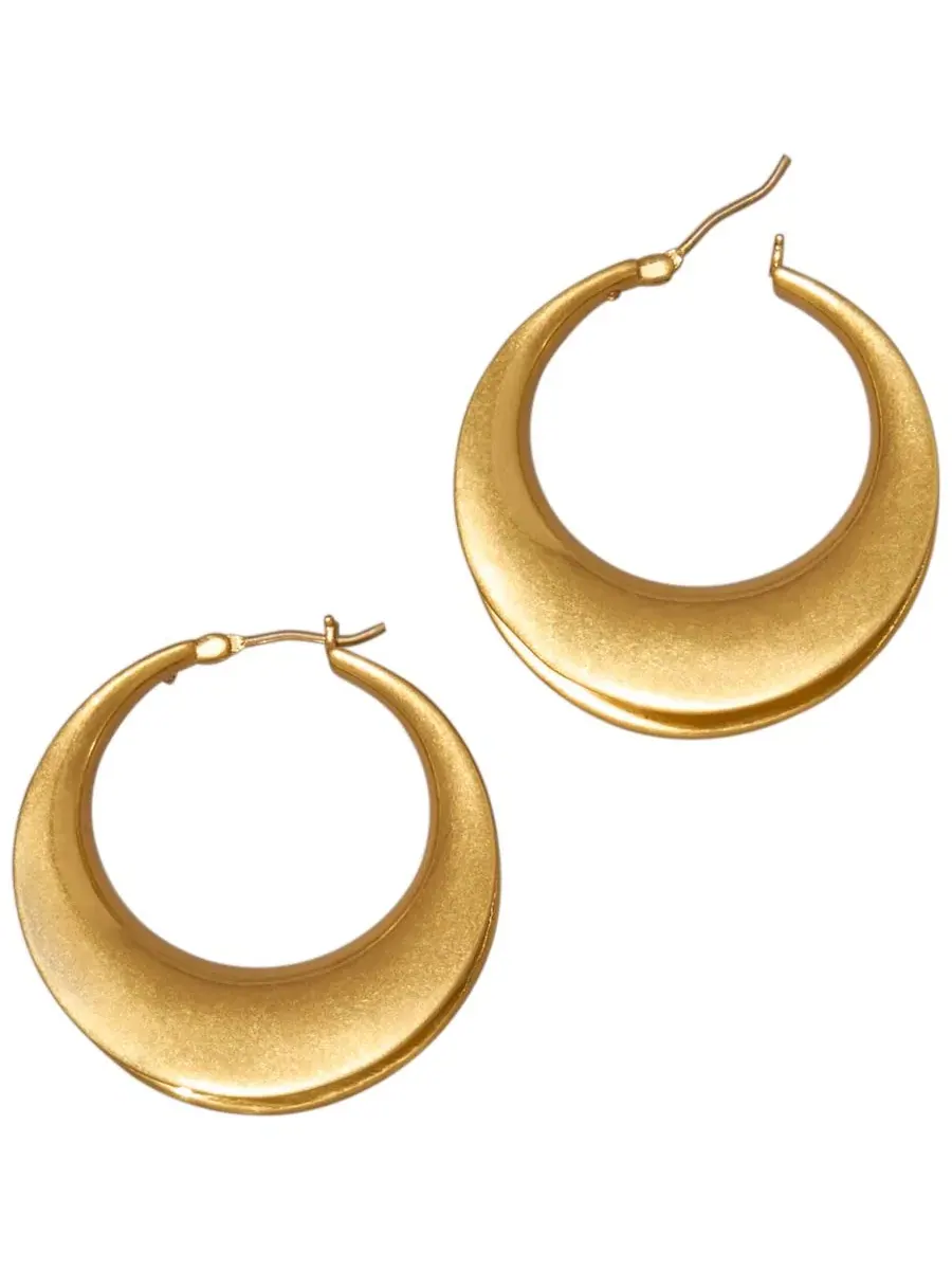 Серьги-кольца с долиной Donna Karan New York — изображение 1 из 5, оттенок золото