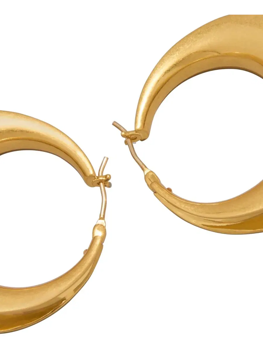 Серьги-кольца с долиной Donna Karan New York — изображение 3 из 5, оттенок золото