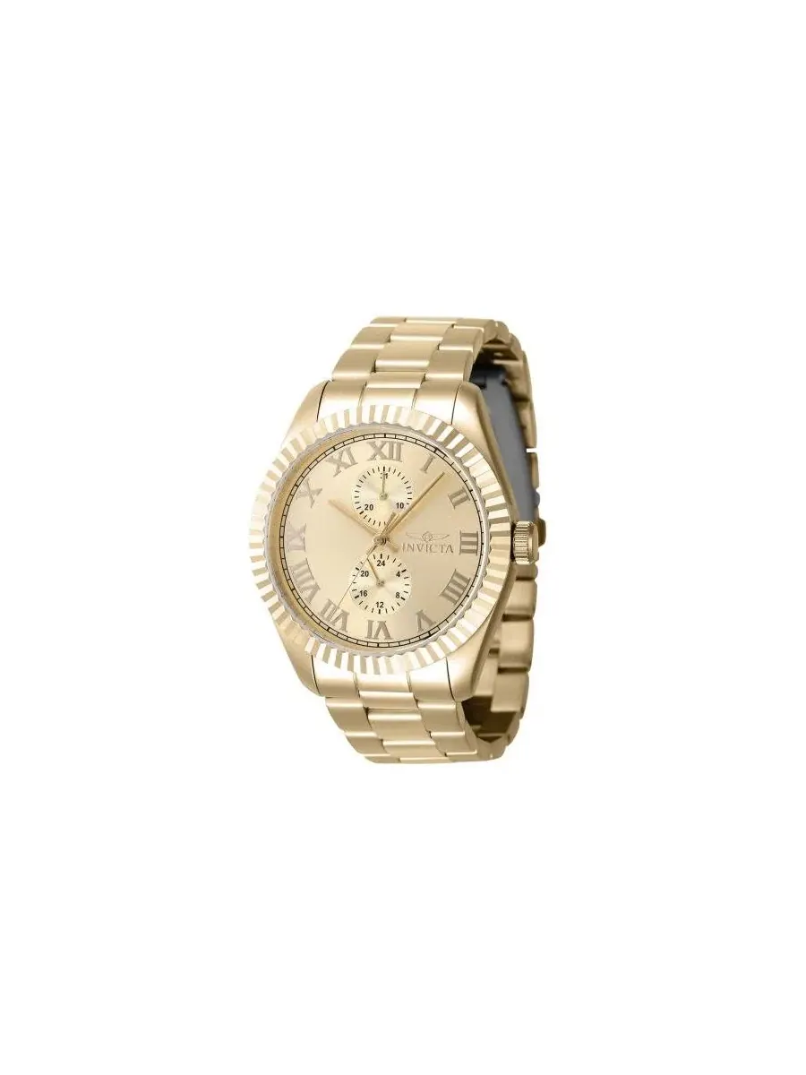 Мужские часы Specialty Quartz Chronograph Gold Dial Invicta