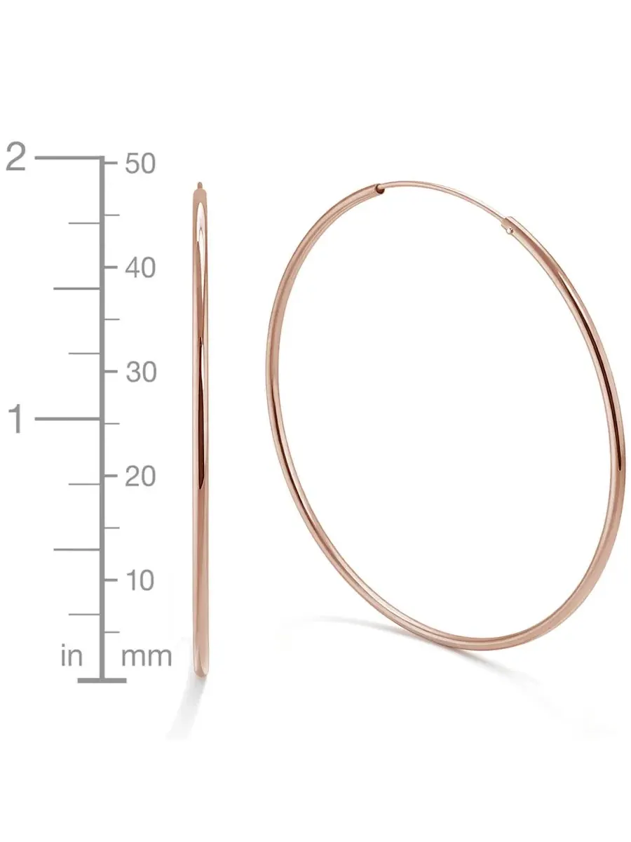 Серьги-кольца из проволоки — изображение 3 из 4, оттенок розовый золотистый