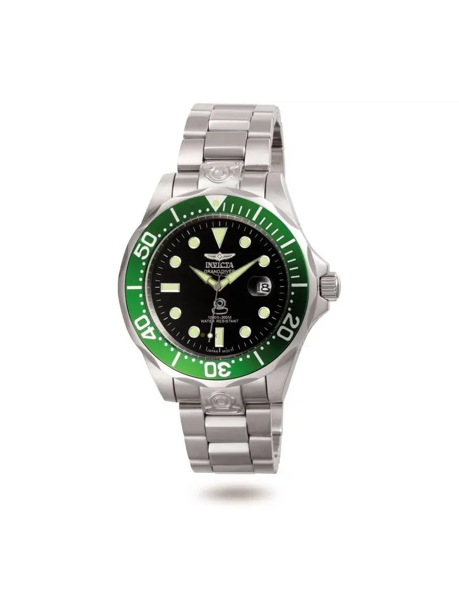 Мужские автоматические часы Pro Diver 3047 с черным циферблатом Invicta — изображение 1 из 3, оттенок серебряный
