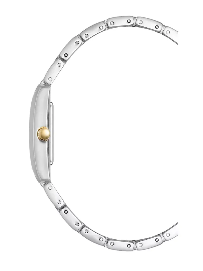 Женские часы Quartz Classic прямоугольные с римскими цифрами, двухцветный металлический корпус, 20 — изображение 2 из 4