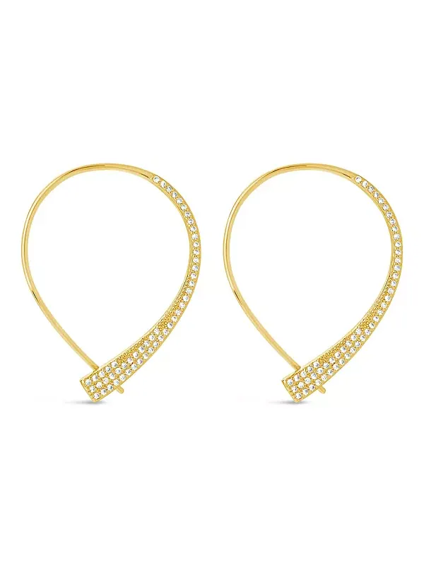 Серьги-Нити Carlotta с кубическим цирконием Sterling Forever — изображение 2 из 4, оттенок золото