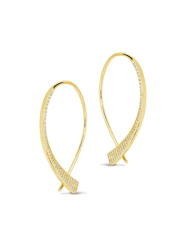 Серьги-Нити Carlotta с кубическим цирконием Sterling Forever — изображение 3 из 4, оттенок золото