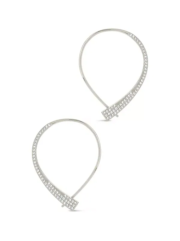 Серьги-Нити Carlotta с кубическим цирконием Sterling Forever — изображение 2 из 4, оттенок серебряный