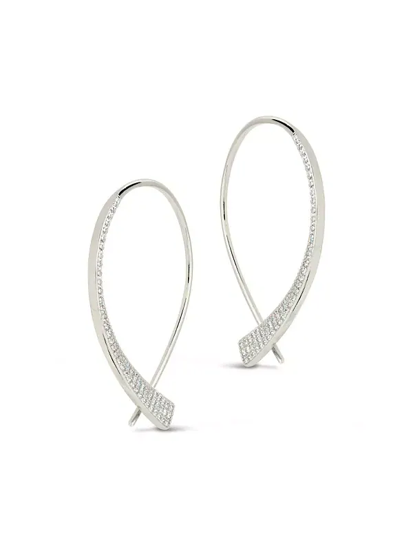 Серьги-Нити Carlotta с кубическим цирконием Sterling Forever — изображение 3 из 4, оттенок серебряный
