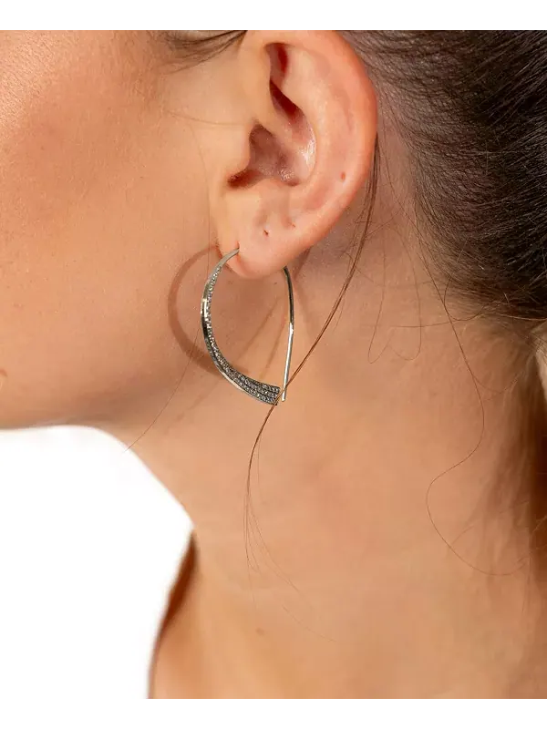 Серьги-Нити Carlotta с кубическим цирконием Sterling Forever — изображение 4 из 4, оттенок серебряный