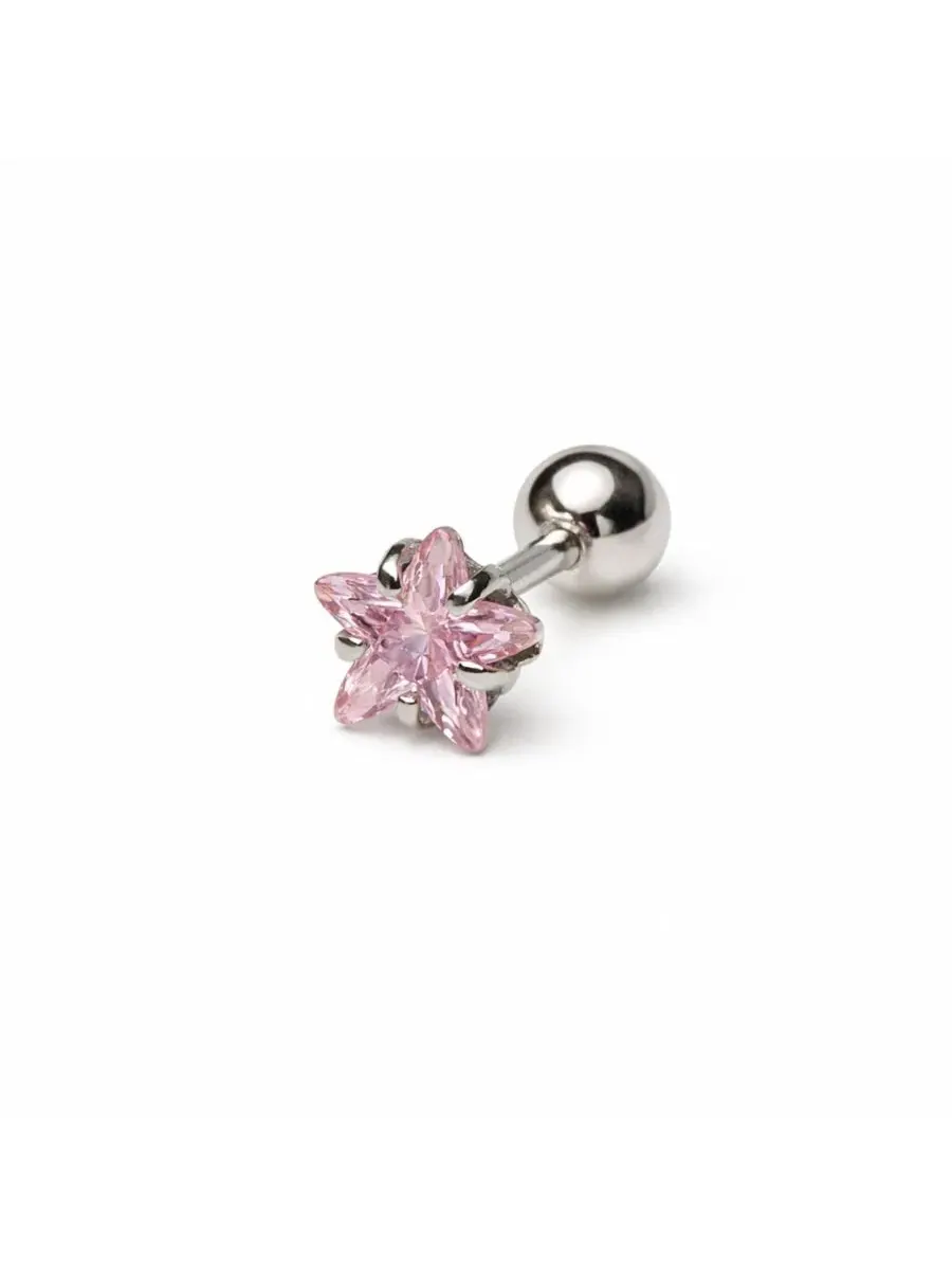 Серьги-гвоздики в виде звезд из кристаллов Rebl Jewelry