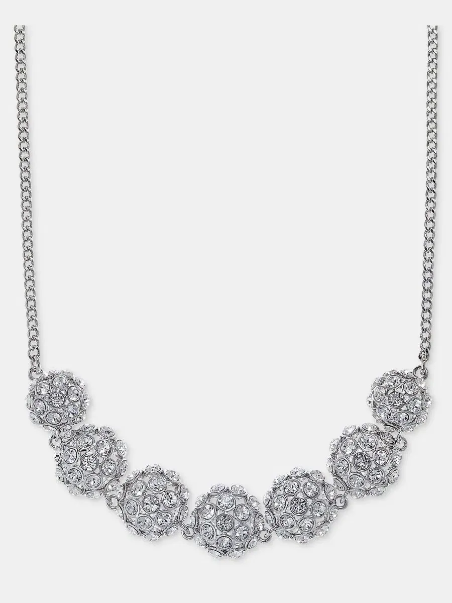 Колье с кристаллами Pavé Cluster Statement Givenchy — изображение 1 из 5, оттенок белый