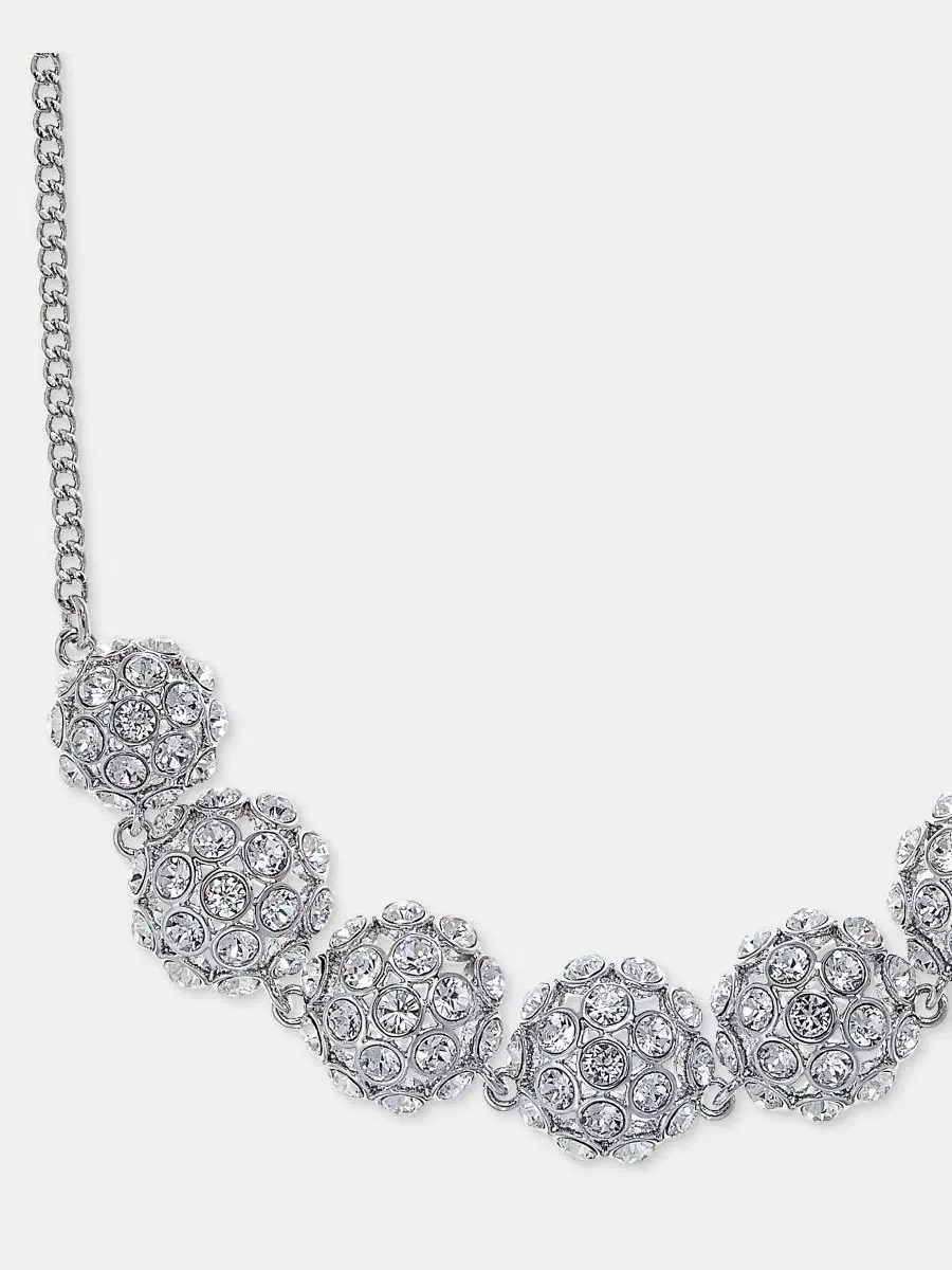 Колье с кристаллами Pavé Cluster Statement Givenchy — изображение 2 из 5, оттенок белый