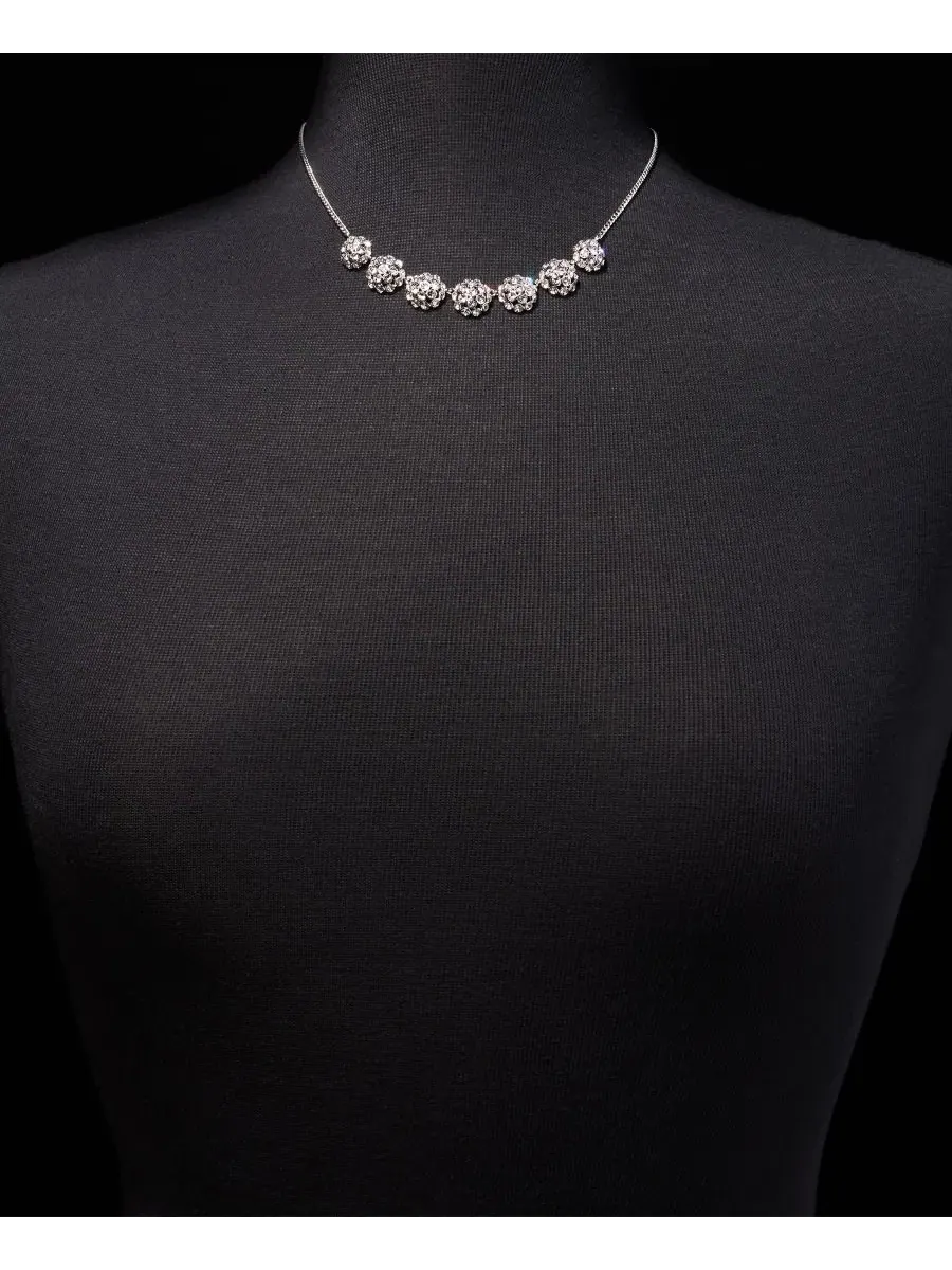 Колье с кристаллами Pavé Cluster Statement Givenchy — изображение 3 из 5, оттенок белый