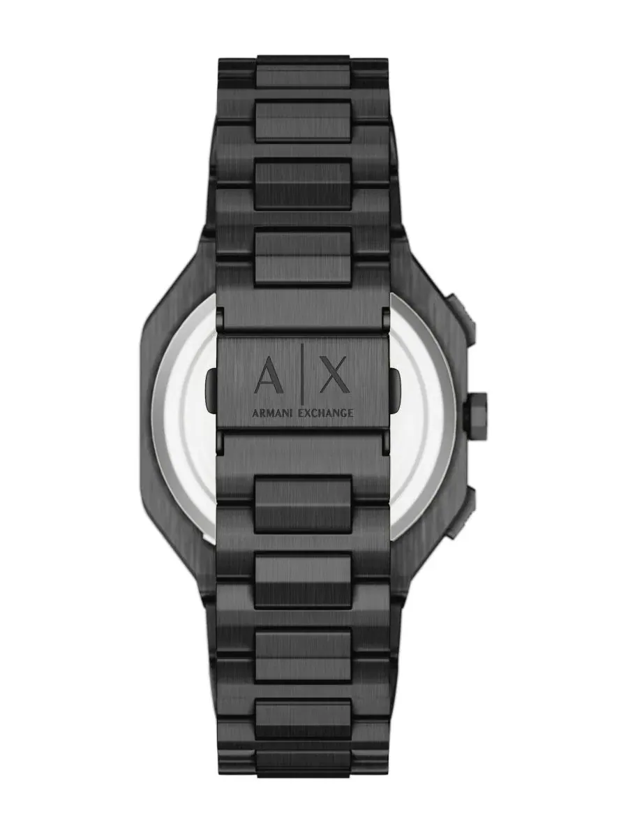 Мужские часы с двойным временем, 40 мм, модель Dual Time A|X Armani Exchange — изображение 3 из 5, оттенок черный