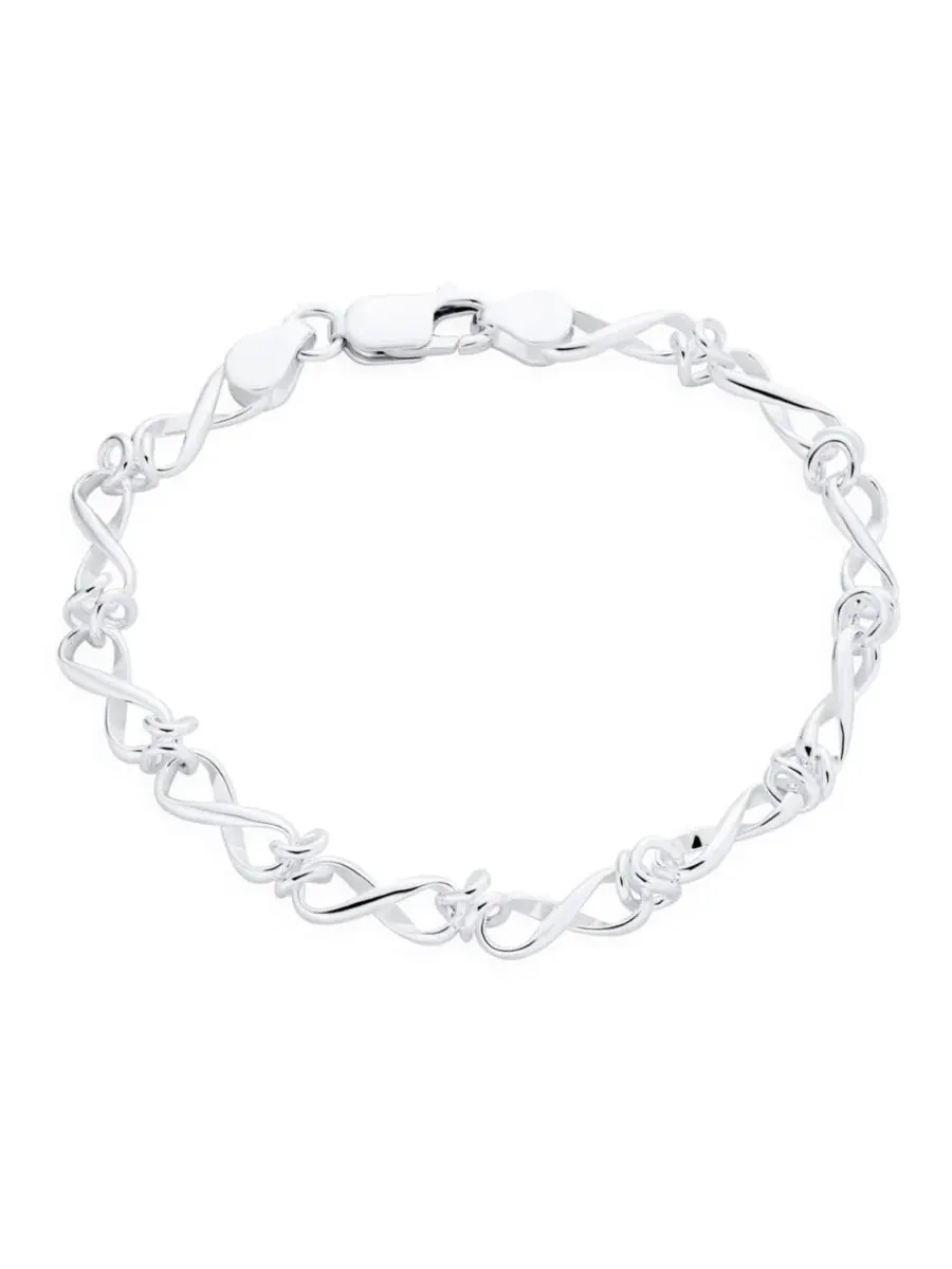 Браслет-цепочка с узлом бесконечности Infinity Chain Link Bracelet — изображение 1 из 3, оттенок серебристый