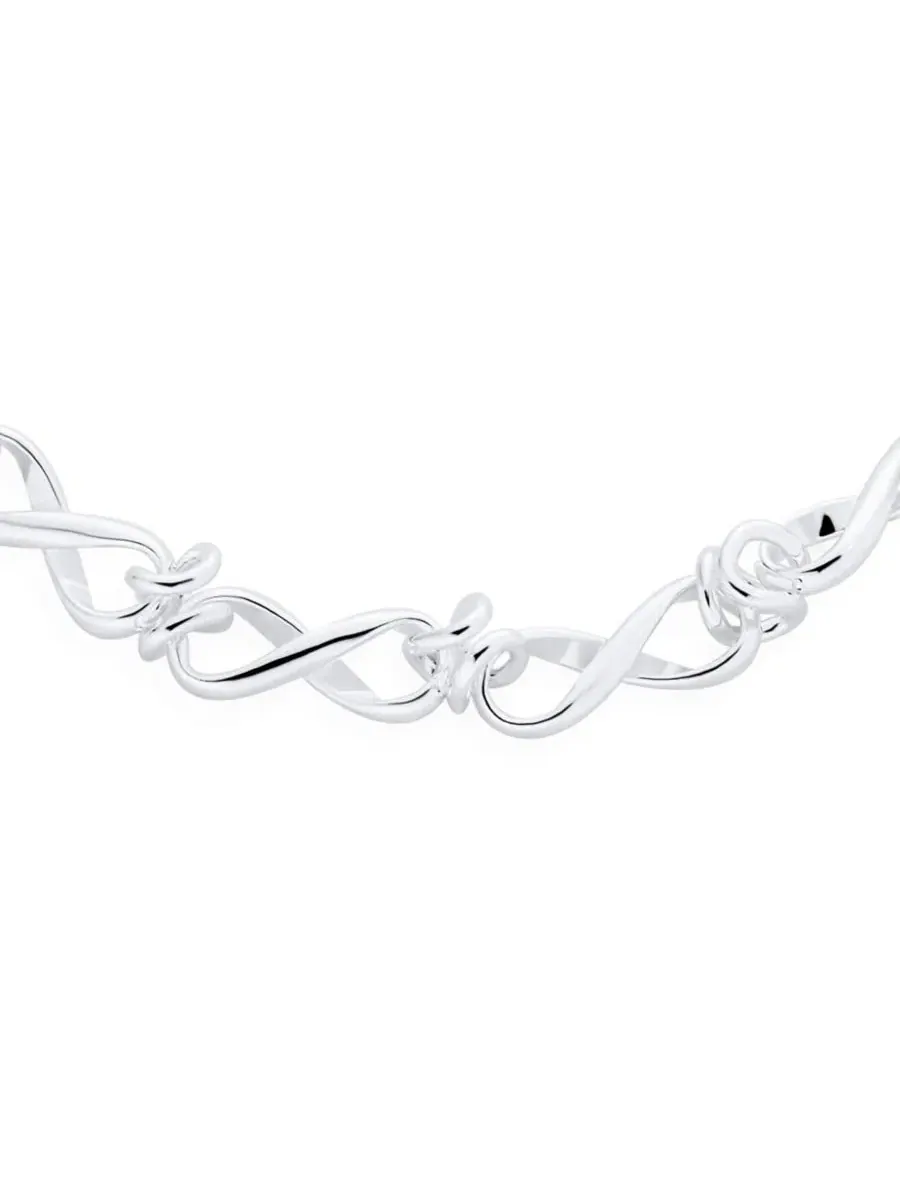 Браслет-цепочка с узлом бесконечности Infinity Chain Link Bracelet — изображение 2 из 3, оттенок серебристый