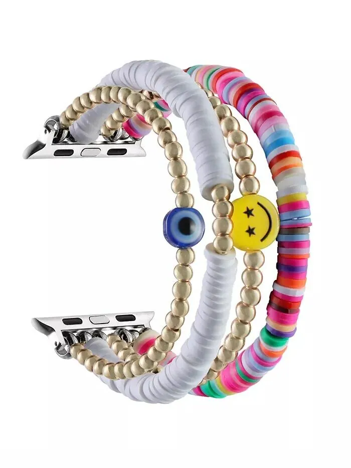 Унисекс ремешок Bestie из бисера для коллекции Apple Watch Posh Tech — изображение 3 из 3, оттенок розовый