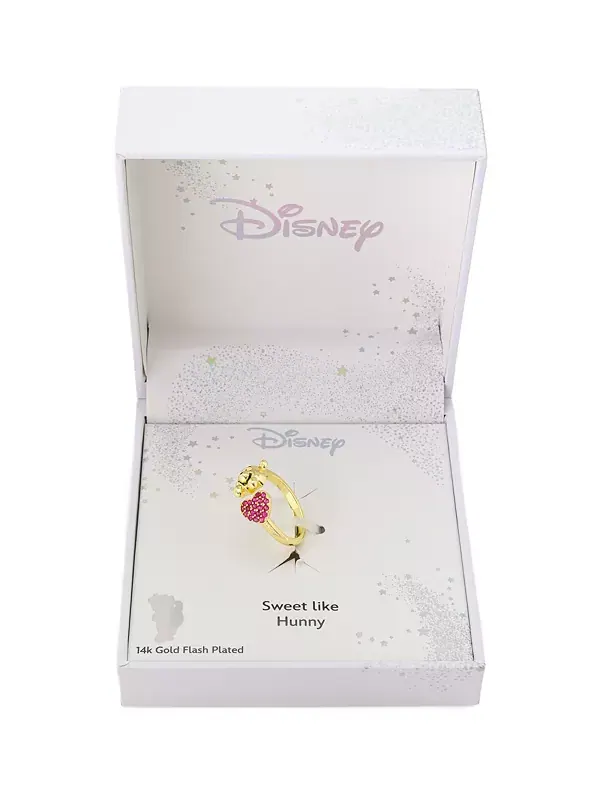 Кольцо с кубическим цирконием в форме Винни-Пуха Disney — изображение 2 из 4, оттенок золото