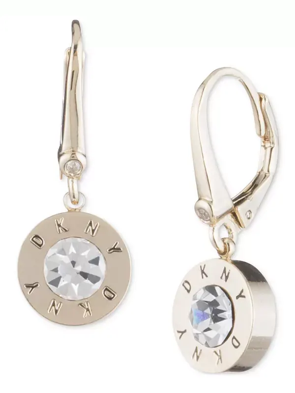 Серьги-Подвески с кристальным логотипом Dkny