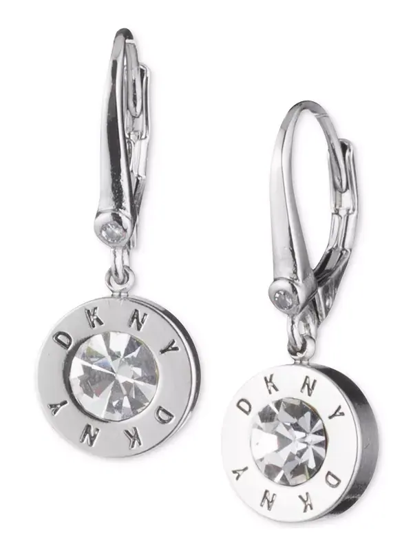 Серьги-Подвески с кристальным логотипом Dkny