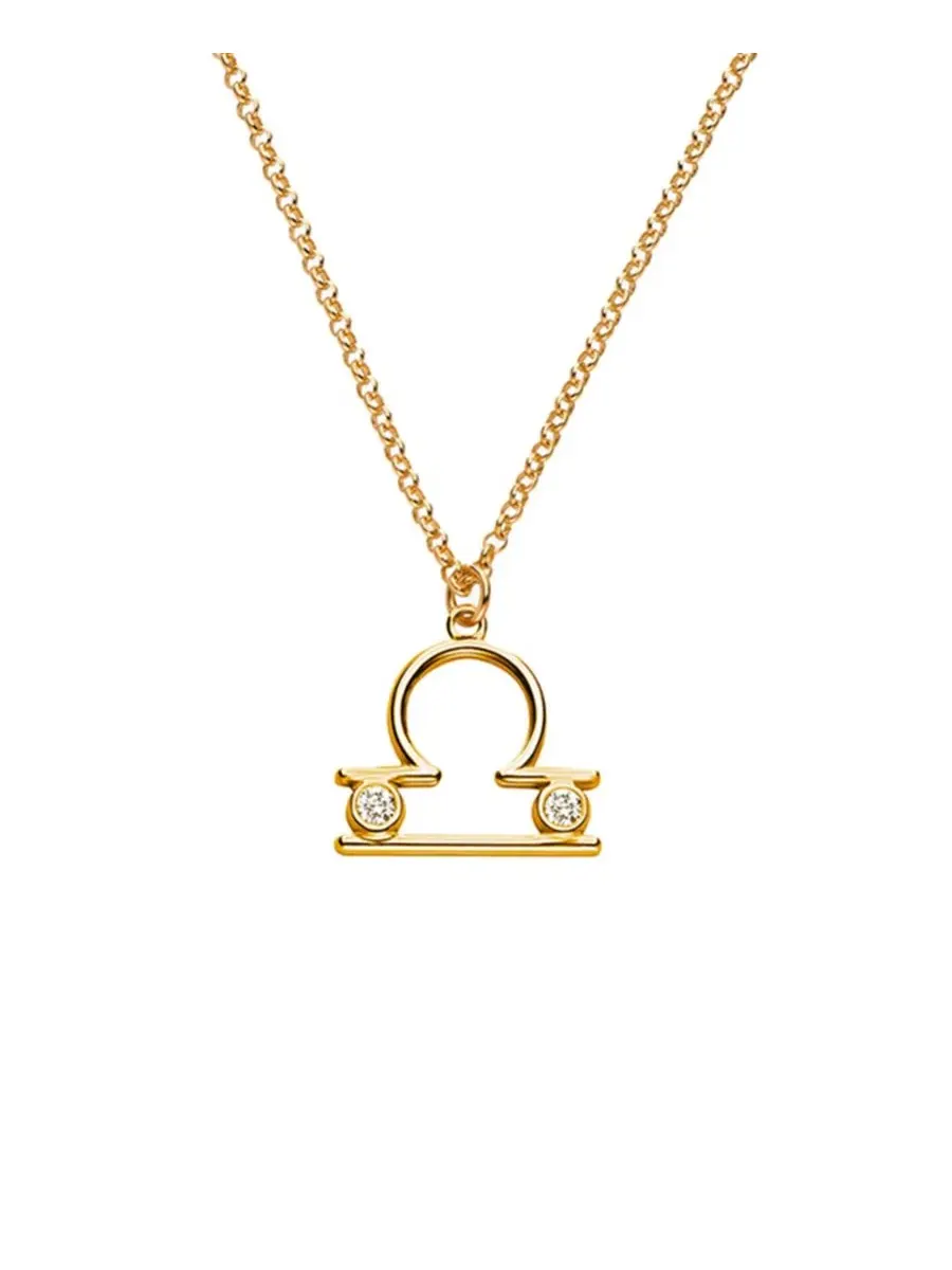 Кулон с именем знака зодиака «Дай мне знак» - позолоченное серебро Oak & Luna