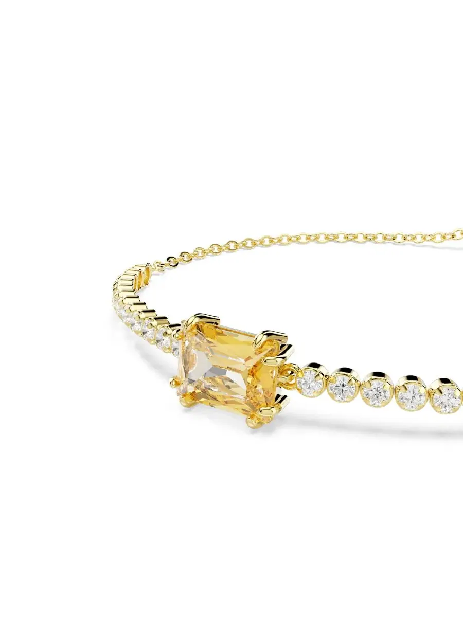 Теннисный браслет Swarovski Matrix с металлическим покрытием — изображение 5 из 5, оттенок золото