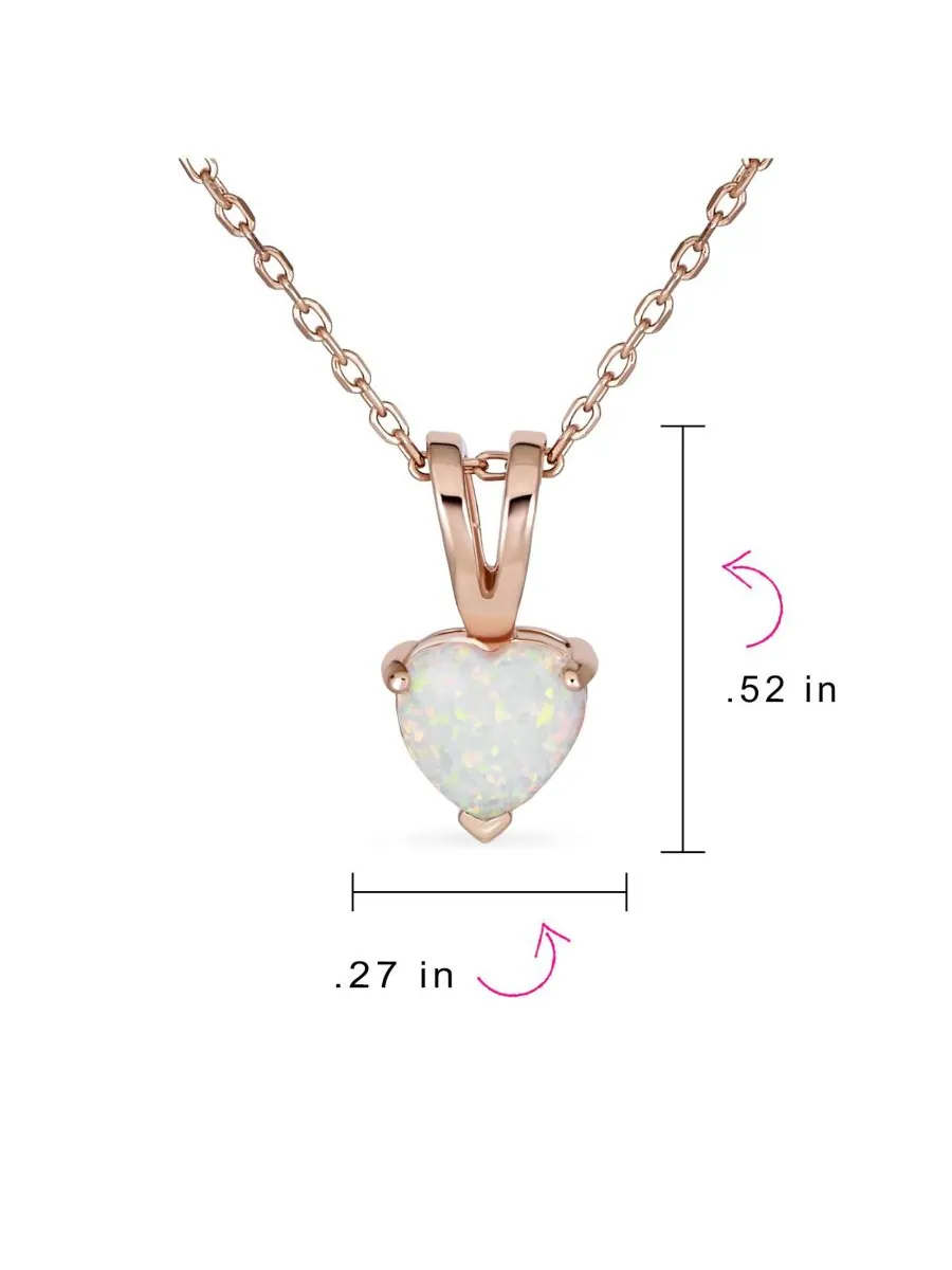 Подвеска Danity Opulence 5CT с белым синтетическим опалом в форме сердца, колье с покрытием из — изображение 3 из 3