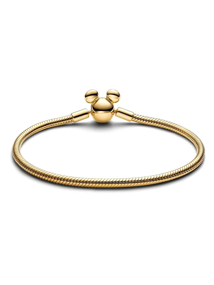 Браслет-цепочка Disney Mickey Mouse Clasp Moments Snake Chain Bracelet Pandora — изображение 2 из 2, оттенок золото