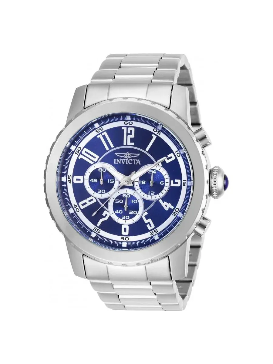 Мужские кварцевые часы-хронограф 19464 Specialty с циферблатом Invicta — изображение 1 из 3, оттенок серебряный