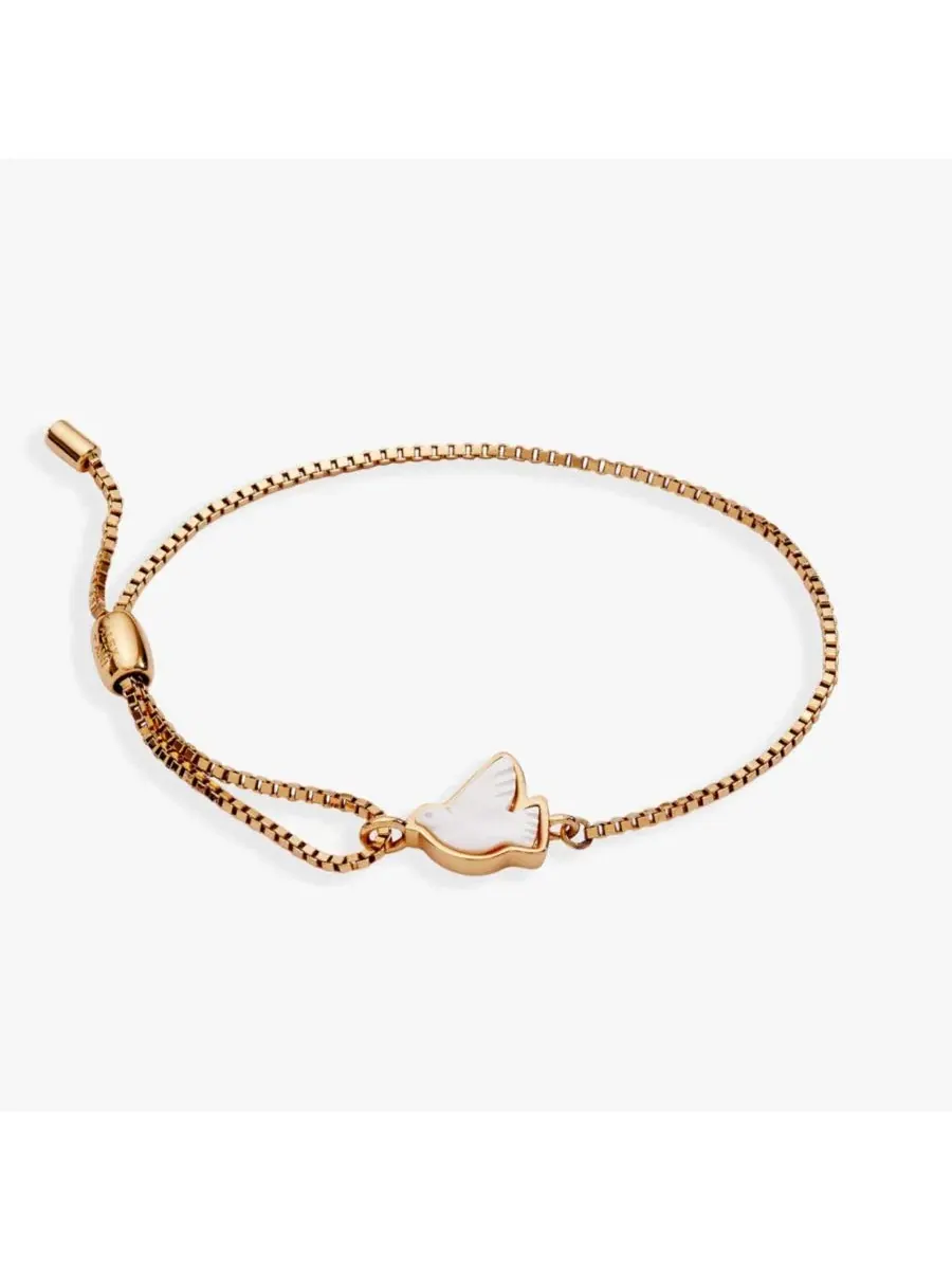 Браслет-цепочка Dove 'Peace' из перламутра Alex And Ani