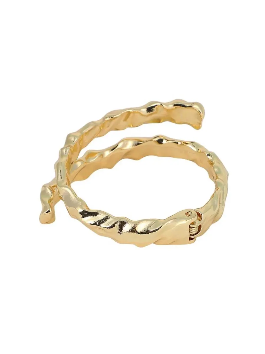 Женский браслет-манжета The Crumple-Wrap Cuff Bracelet - California Sohi — изображение 1 из 6, оттенок золото