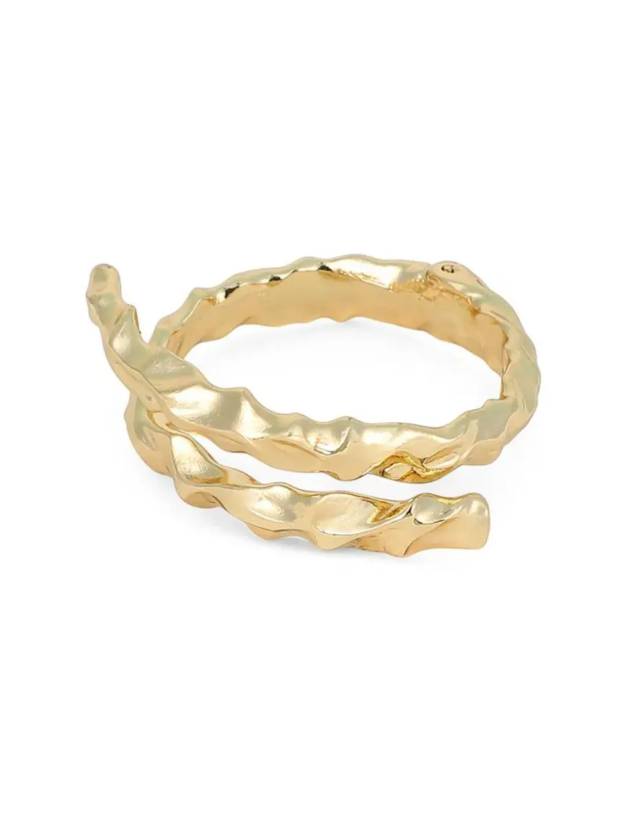 Женский браслет-манжета The Crumple-Wrap Cuff Bracelet - California Sohi — изображение 4 из 6, оттенок золото