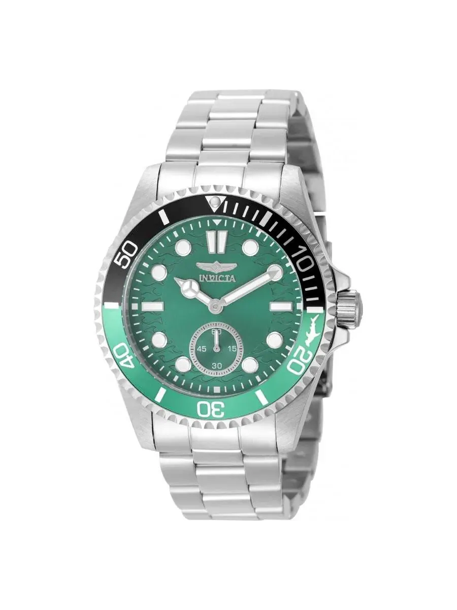 Мужские кварцевые часы Pro Diver VD78 49433 с зеленым циферблатом Invicta — изображение 1 из 3, оттенок серебряный