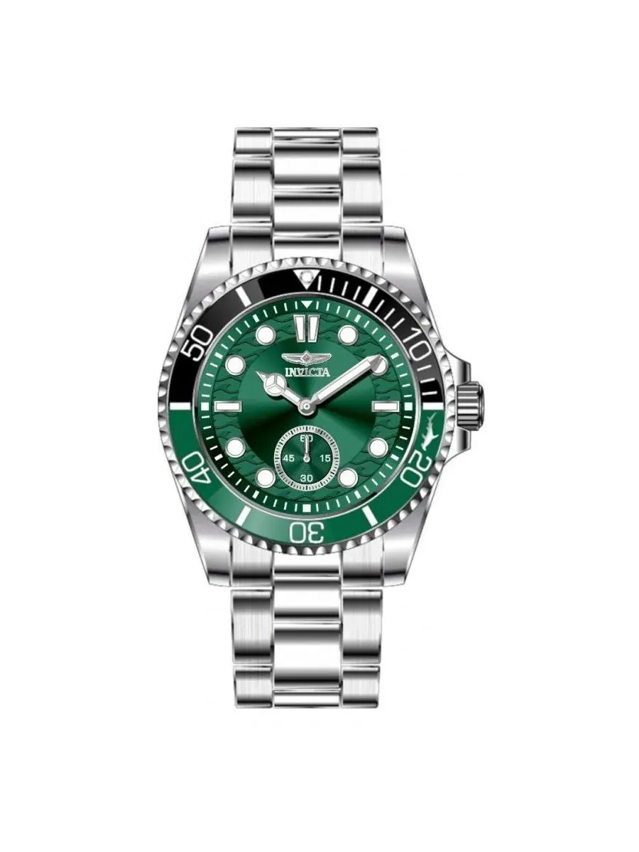 Мужские кварцевые часы Pro Diver VD78 49433 с зеленым циферблатом Invicta — изображение 2 из 3, оттенок серебряный