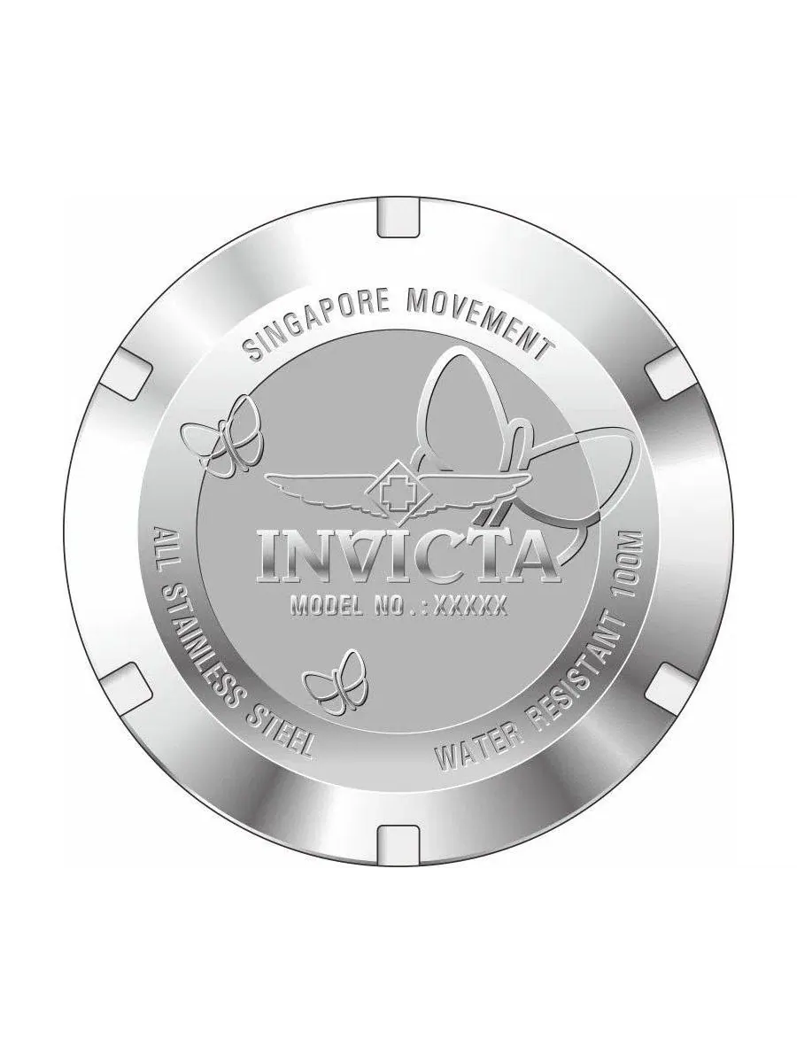 Мужские кварцевые часы Angel 12503 с 3 стрелками и металлическим циферблатом Invicta, нержавеющая — изображение 3 из 3