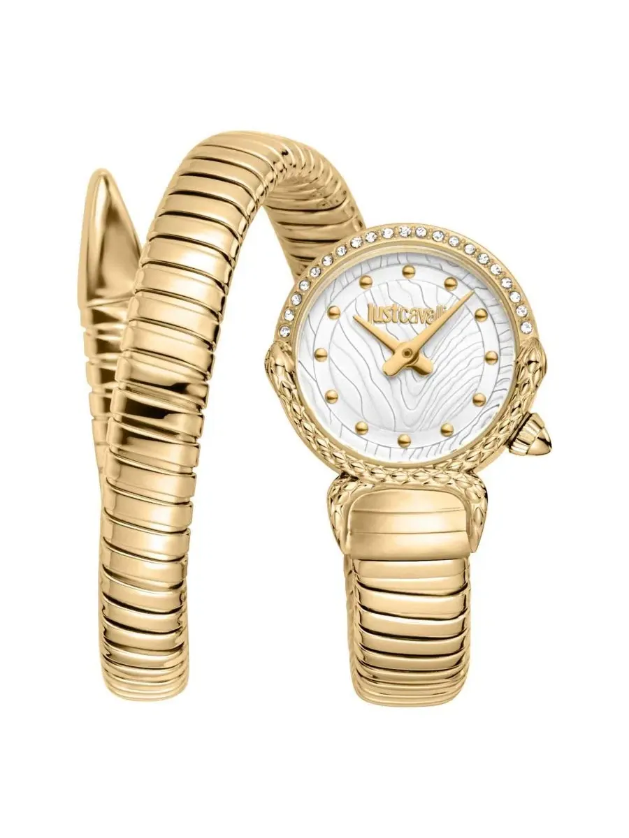 Женские часы Radiosa Quartz IP Stainless Steel Bracelet Watch Just Cavalli — золотистый